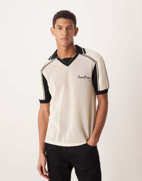 House of Sunny keepers knit polo shirt in oat