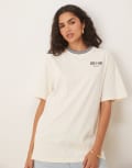 [House of Sunny] House of Sunny motor services classic fit t-shirt in oat-White XS Oat