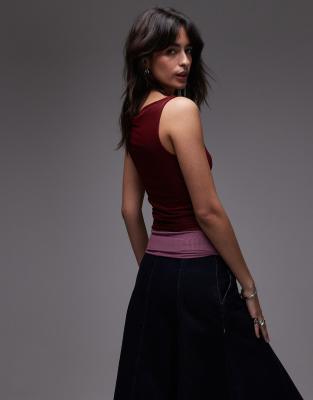 House Of Sunny Multi Layer Mesh Tank Top