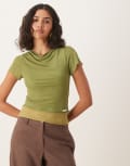 [House of Sunny] House of Sunny multi layer mesh top in matcha green 6 Matcha