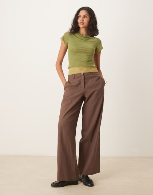 House of Sunny multi layer mesh top in matcha green, 2 of 4