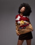 [House of Sunny] House of Sunny On The Road relaxed v neck jumper in multi S MULTI