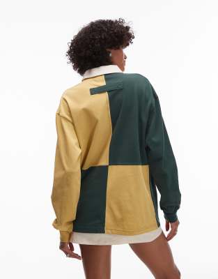 House Of Sunny Paneled Power Logo Rugby Top