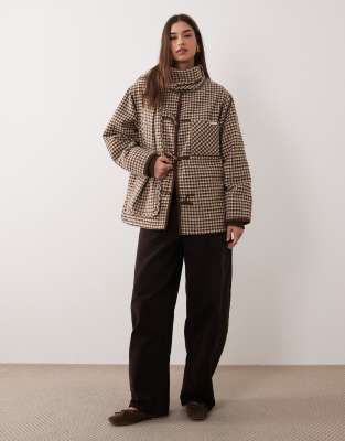 House Of Sunny Retro Blanket Jacket With Detatchable Scarf In Gray