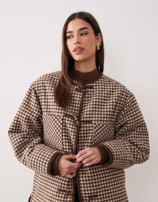 House Of Sunny Retro Blanket Jacket With Detatchable Scarf In Gray