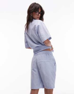 House Of Sunny Seersucker Boxy Fit Shorts