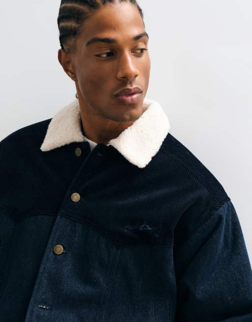 House of Sunny shearling lined mountain denim jacket in indigo wash, 2 of 5