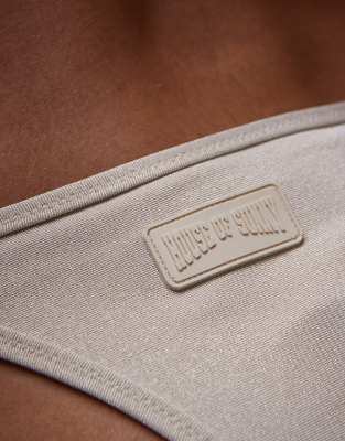 House Of Sunny Shimmer High-leg Bikini Set In White