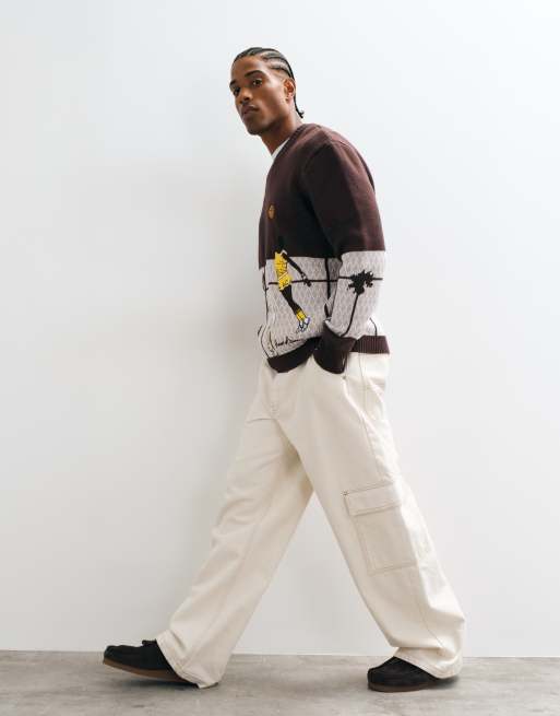 House of Sunny slam dunk jumper in brown, 2 of 5