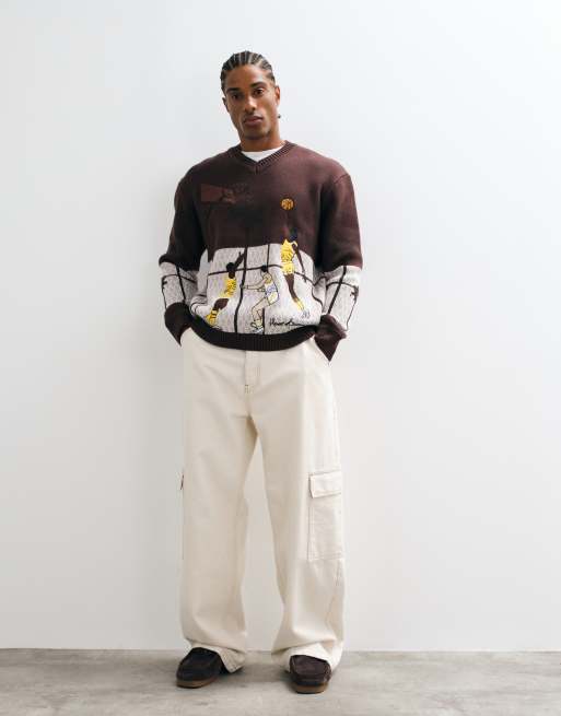 House of Sunny slam dunk jumper in brown, 5 of 5