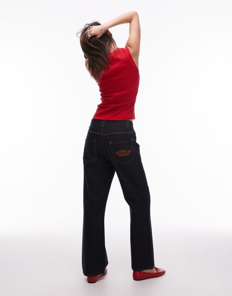 House of Sunny straight leg denim jeans in indigo - view 1