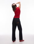[House of Sunny] House of Sunny straight leg denim jeans in indigo-Navy S Indigo