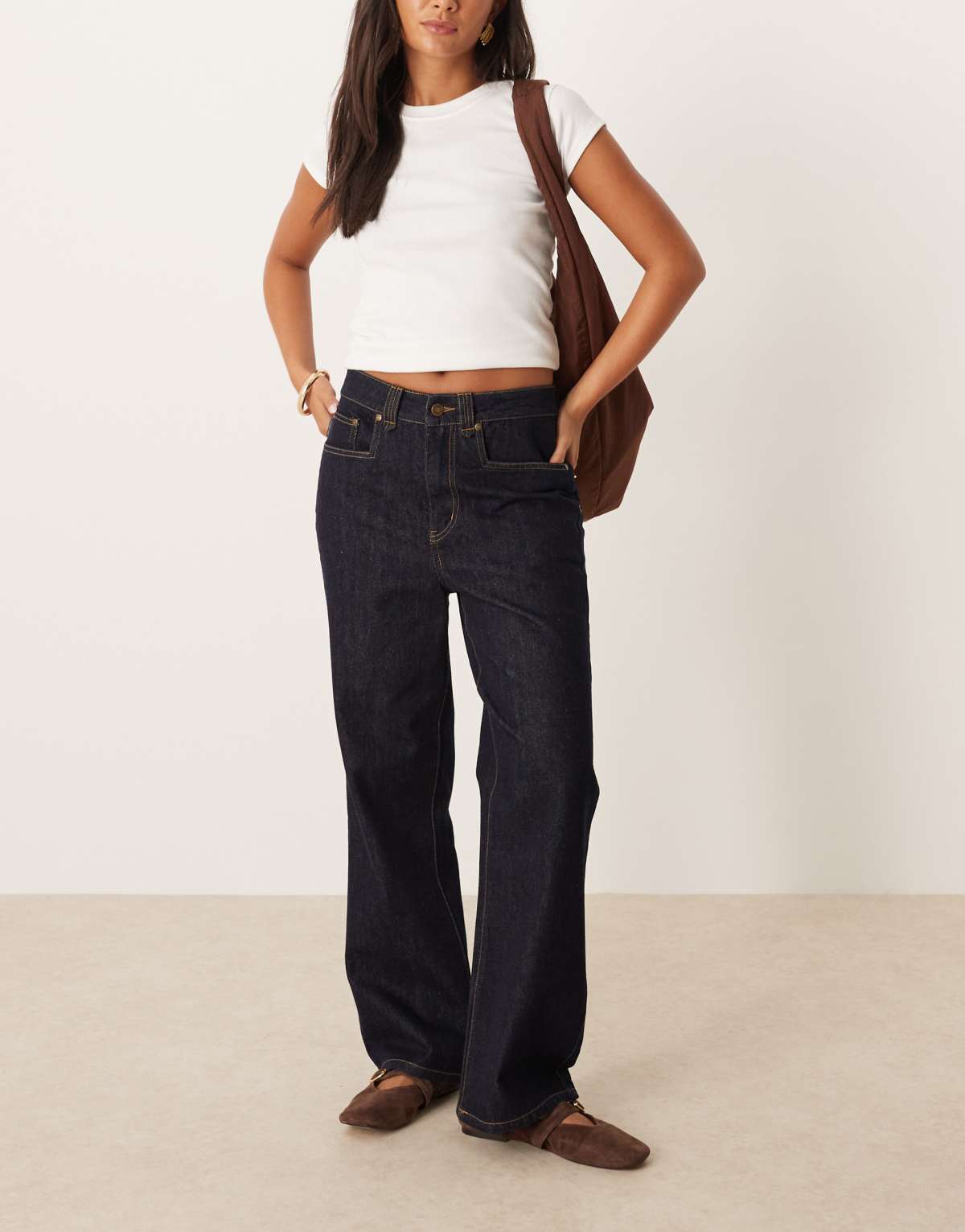 House of Sunny straight leg denim jeans in indigo