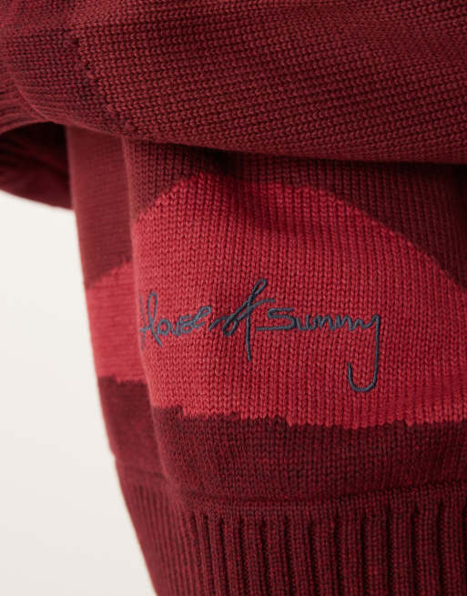 House of Sunny swirl detail jumper in ruby red, 2 of 4