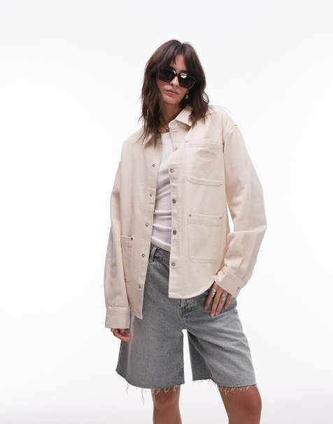 House of Sunny take a trip stitch long sleeve western shirt in oat wash - view 1