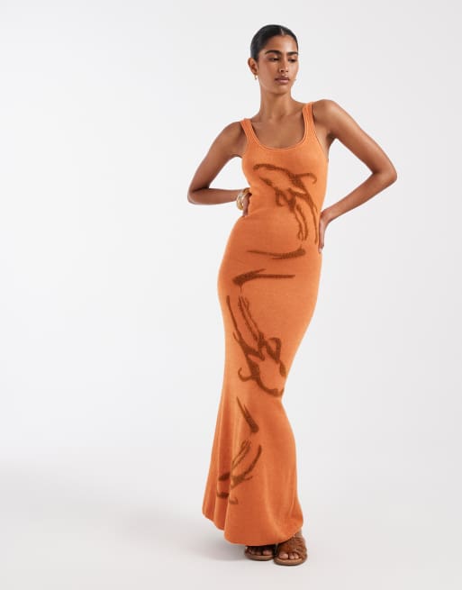 House of Sunny The Goldfish Hockney midaxi dress in marigold | ASOS