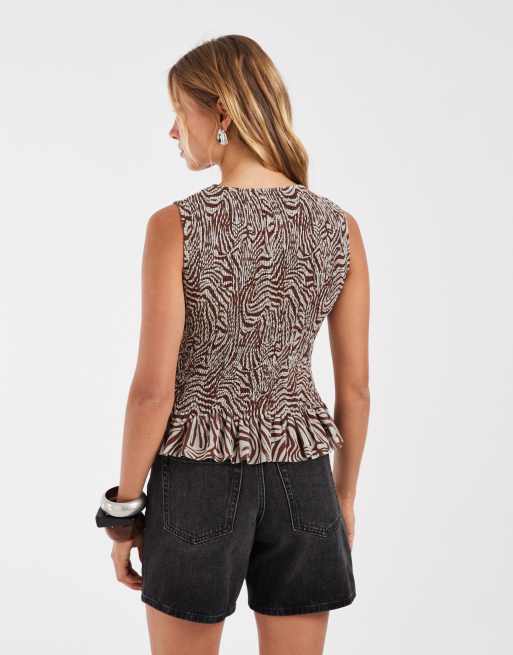 House of Sunny zebra mesh top, 3 of 4