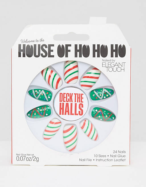 House Oh Ho Ho Ho Nails By Elegant Touch - Deck The Halls