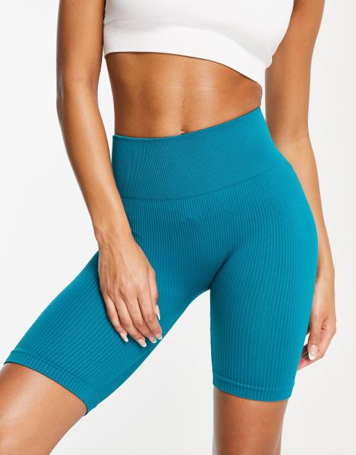 Hoxton Haus – Blågröna seamless leggings för träning
