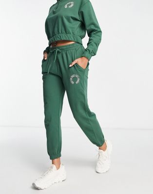 Hoxton Haus joggers co-ord in forest green
