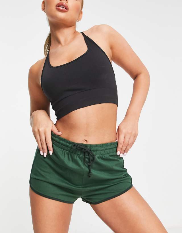 Hoxton Haus jogging shorts in forest green