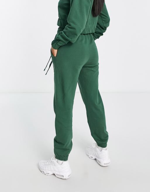 Hoxton Haus Petite joggers co-ord in forest green