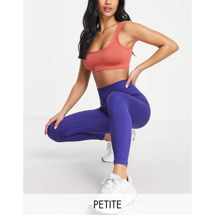 Hoxton Haus Petite seamless gym leggings in blue