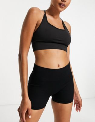 Hoxton Haus seamless gym booty shorts in black