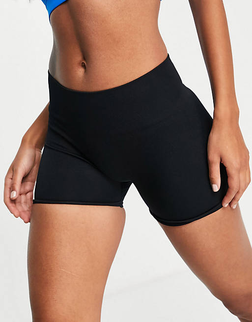 Hoxton Haus seamless gym booty shorts in black