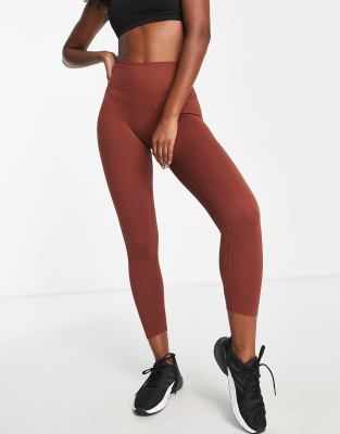 brown gym leggings