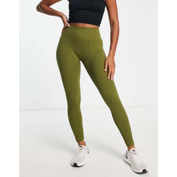 Hoxton Haus seamless gym legging shorts in bright green - part of a set