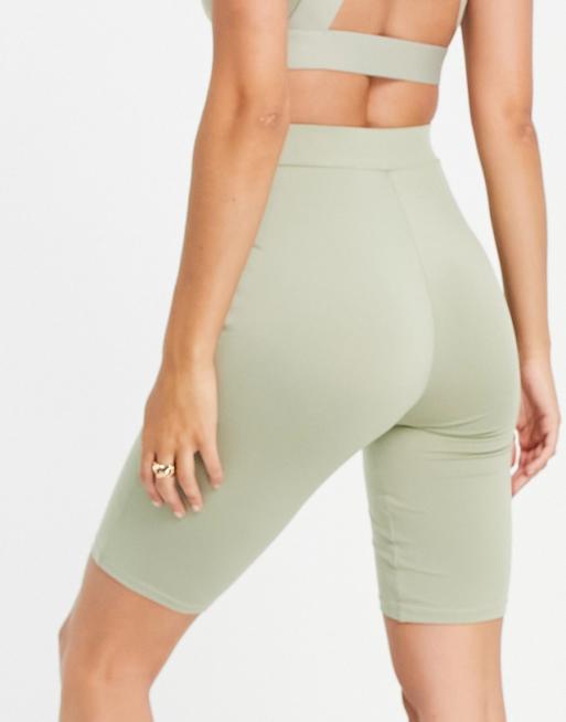 Hoxton Haus Tall - Leggings corti da palestra color salvia, 2 di 4