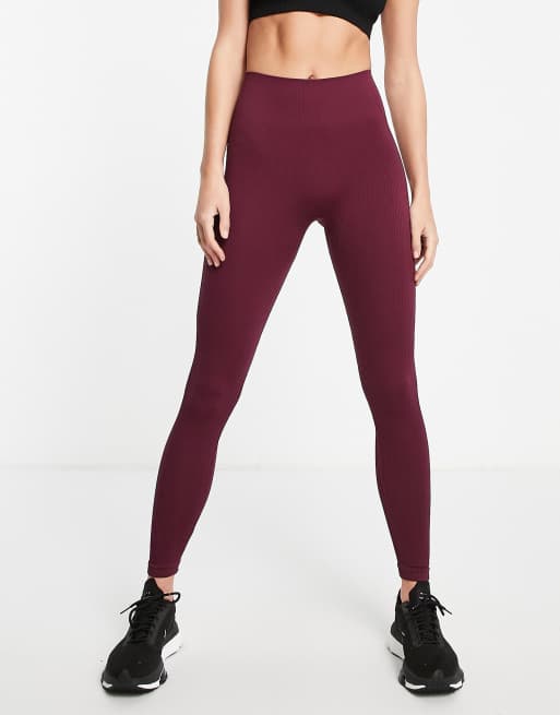 Hoxton Haus seamless gym leggings in red