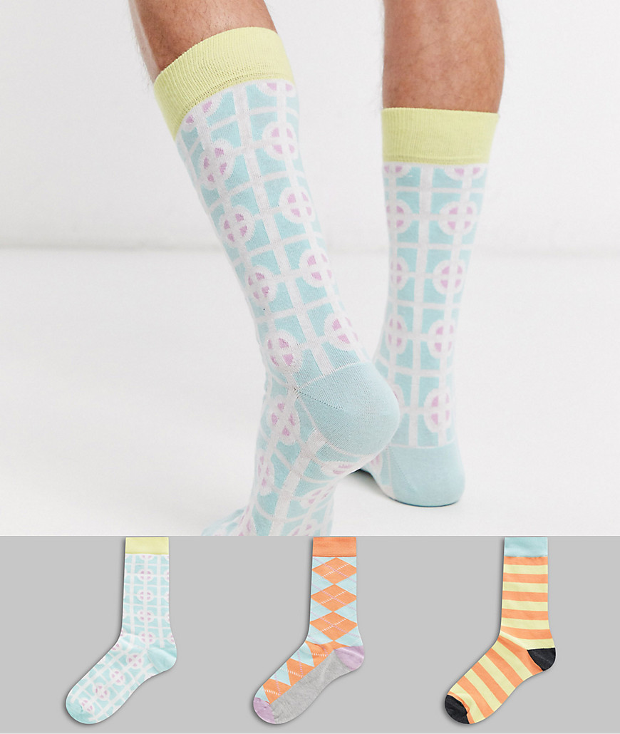 HS By Happy Socks 3 pack socks-Multi