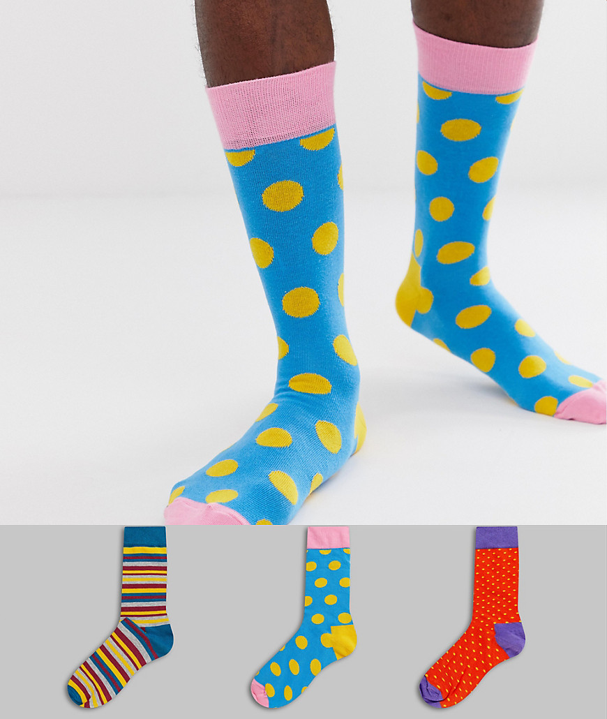 HS by Happy Socks - Confezione da 3 paia di calzini-Multicolore