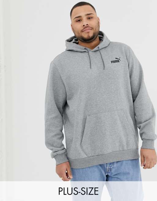 Hættetrøje med lille logo i grå fra Puma Plus Essentials