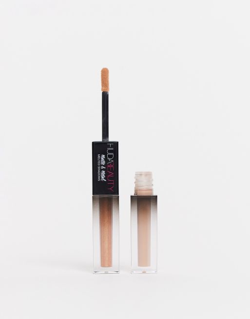 Huda Beauty – Cienie do powiek Matte & Metal Melted Shadows w kolorze Faux Fur & Bamboo Hoops