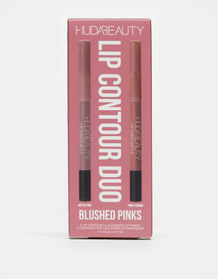 Huda Beauty - Duo de mini crayons à lèvres - Blushed Pinks (21 % d'économie)-Rose