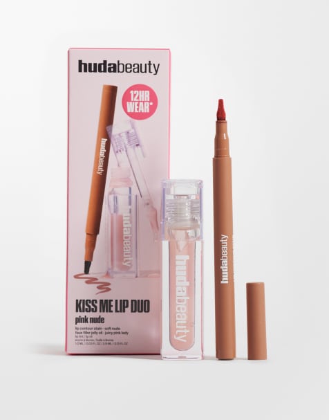HUDA BEAUTY Kiss Me duet do ust - różowo-beżowy - view 1