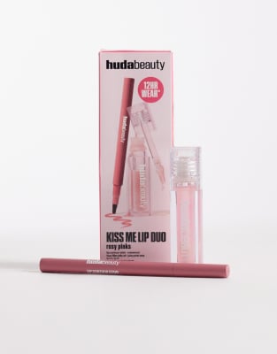 HUDA BEAUTY - Kiss Me Rosy - Duo pour lèvres - Rose (30 % d'économies)