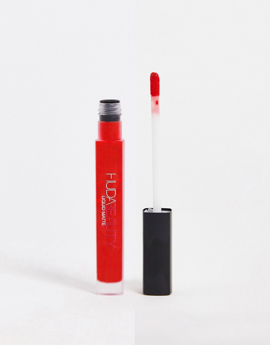 Huda Beauty Liquid Matte Ultra-Comfort Transfer-Proof Lipstick - Slaytina-Red