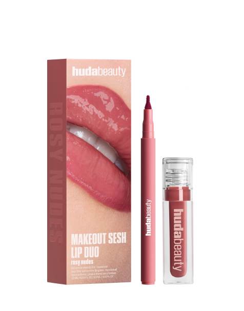 Huda Beauty Makeout Sesh Lip Kit - Rosy Nude 27% Saving - view 1