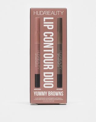 Huda Beauty Mini Lip Contour Duo - Yummy Browns 21% saving