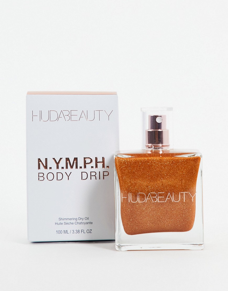 Huda Beauty – N.Y.M.P.H – Body Drip – Skimrande kroppsolja-Ingen färg