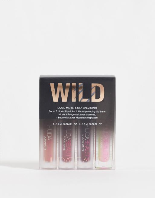 Huda Beauty – Wild – Zestaw minipomadek matowych w płynie