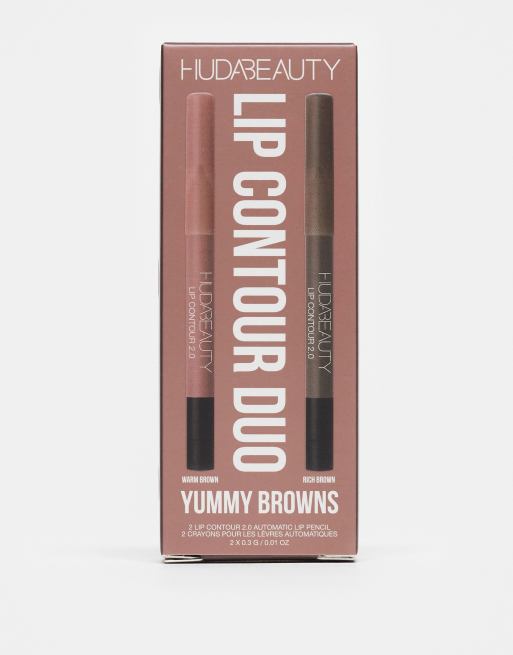 Huda Beauty – Zestaw dwóch konturówek do ust w wersji mini – Yummy Browns – płacisz mniej o 21%
