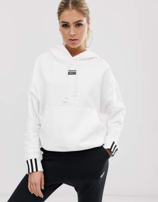 фото Худи белого цвета adidas originals - ryv-белый