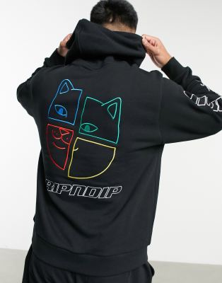 фото Худи черного цвета ripndip square up-черный цвет rip n dip