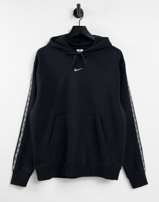 фото Худи черного цвета с отделкой тесьмой с логотипом nike repeat-черный цвет