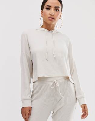 фото Худи для дома в рубчик asos design-бежевый